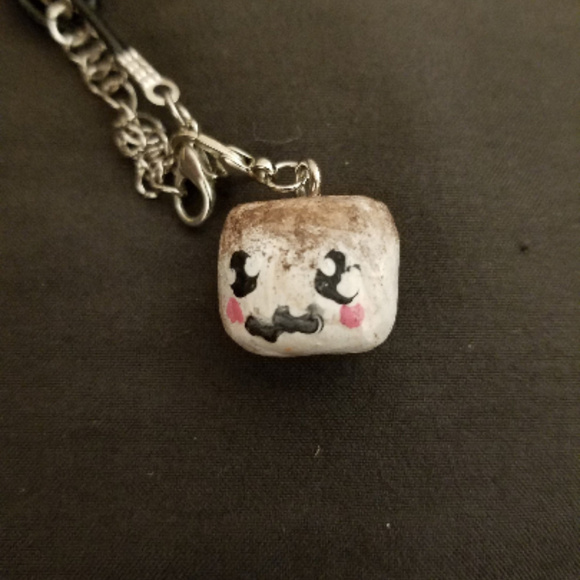 Set of 2 Hand Crafted Marshmallow Necklace/Choker Charms Cimes with 1 Cord - Picture 3 of 3